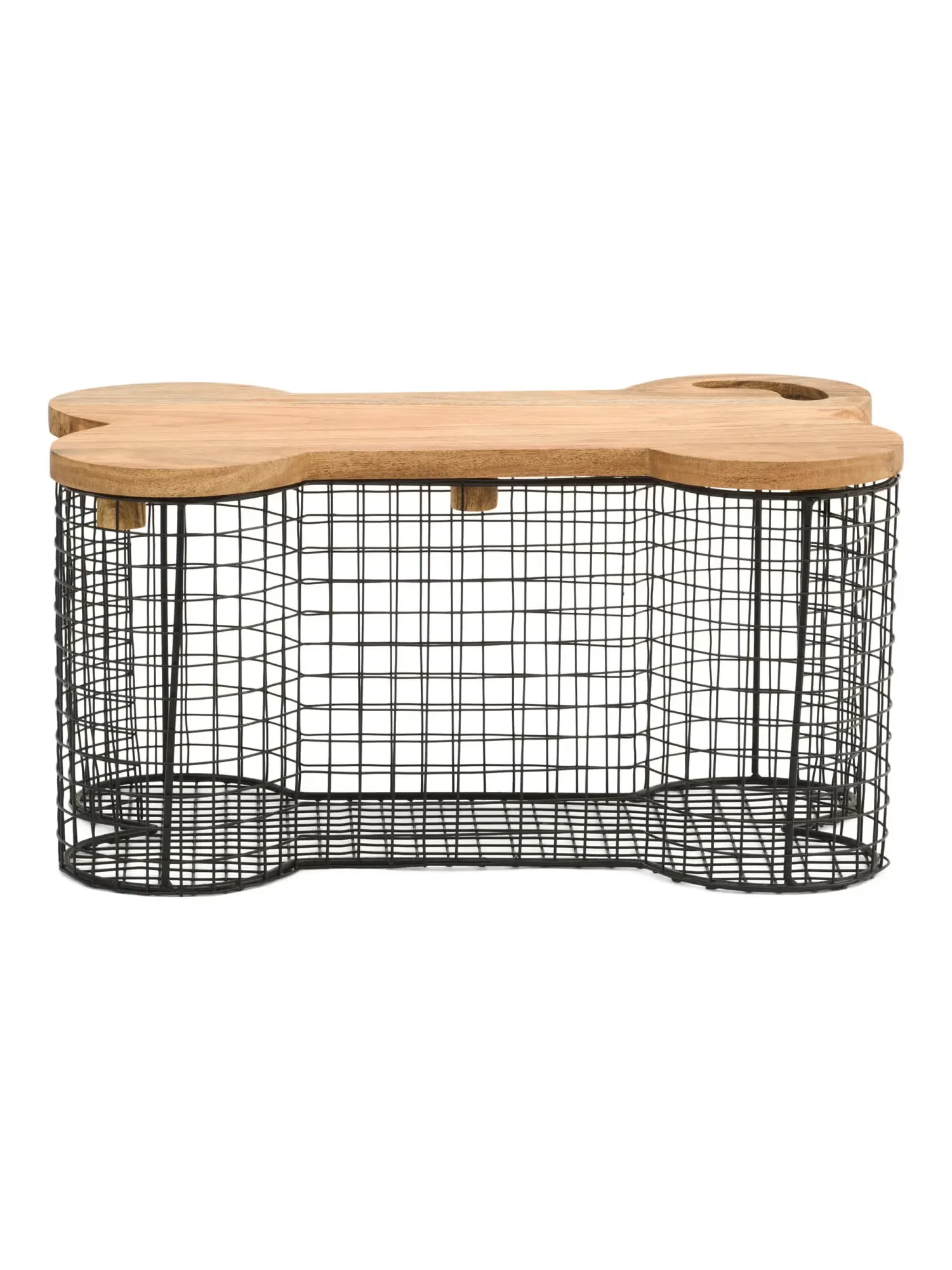 Marshalls Small Pet Toy Storage Bin With Wooden Lid