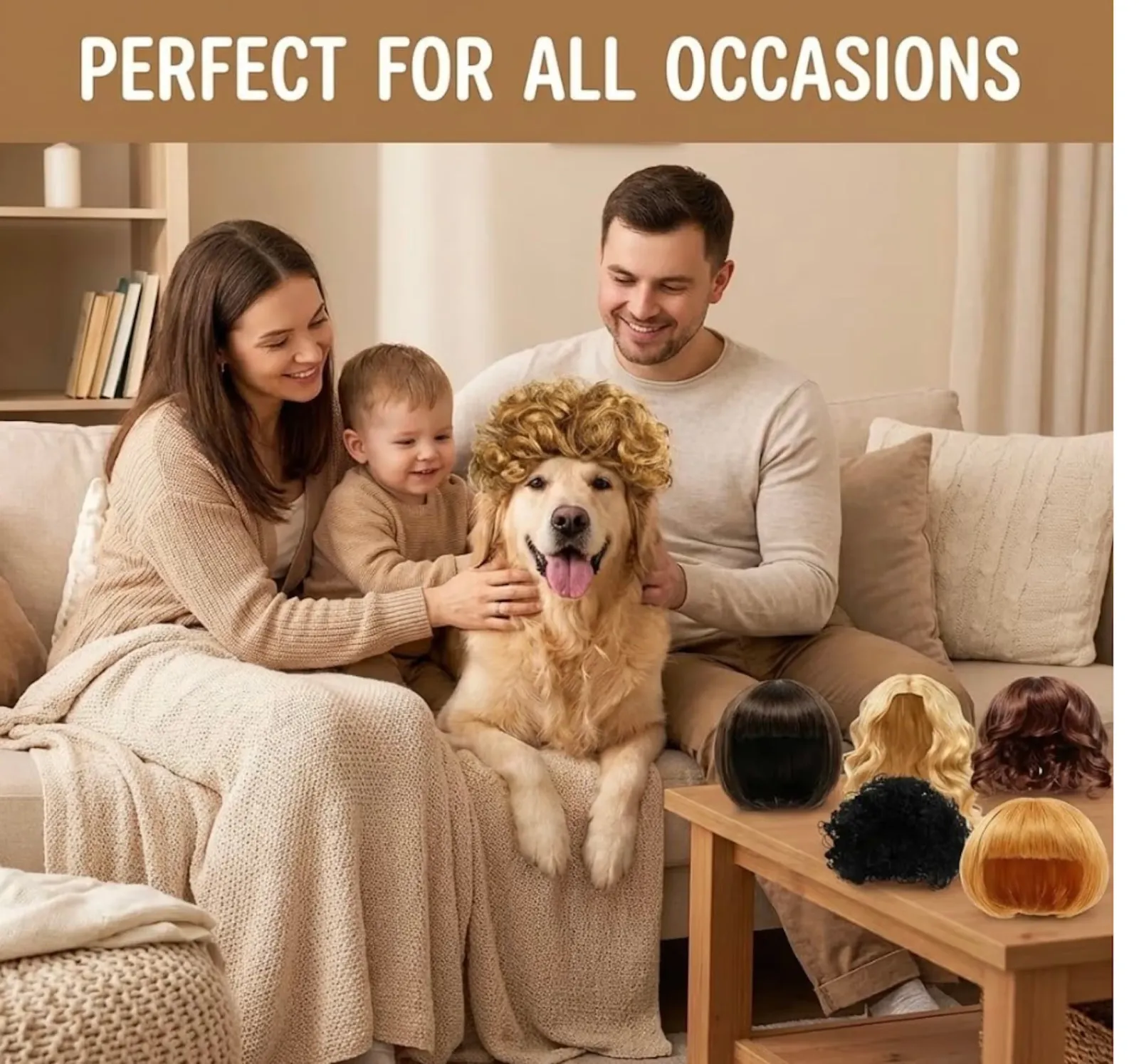 Amazon Pet wigs detail