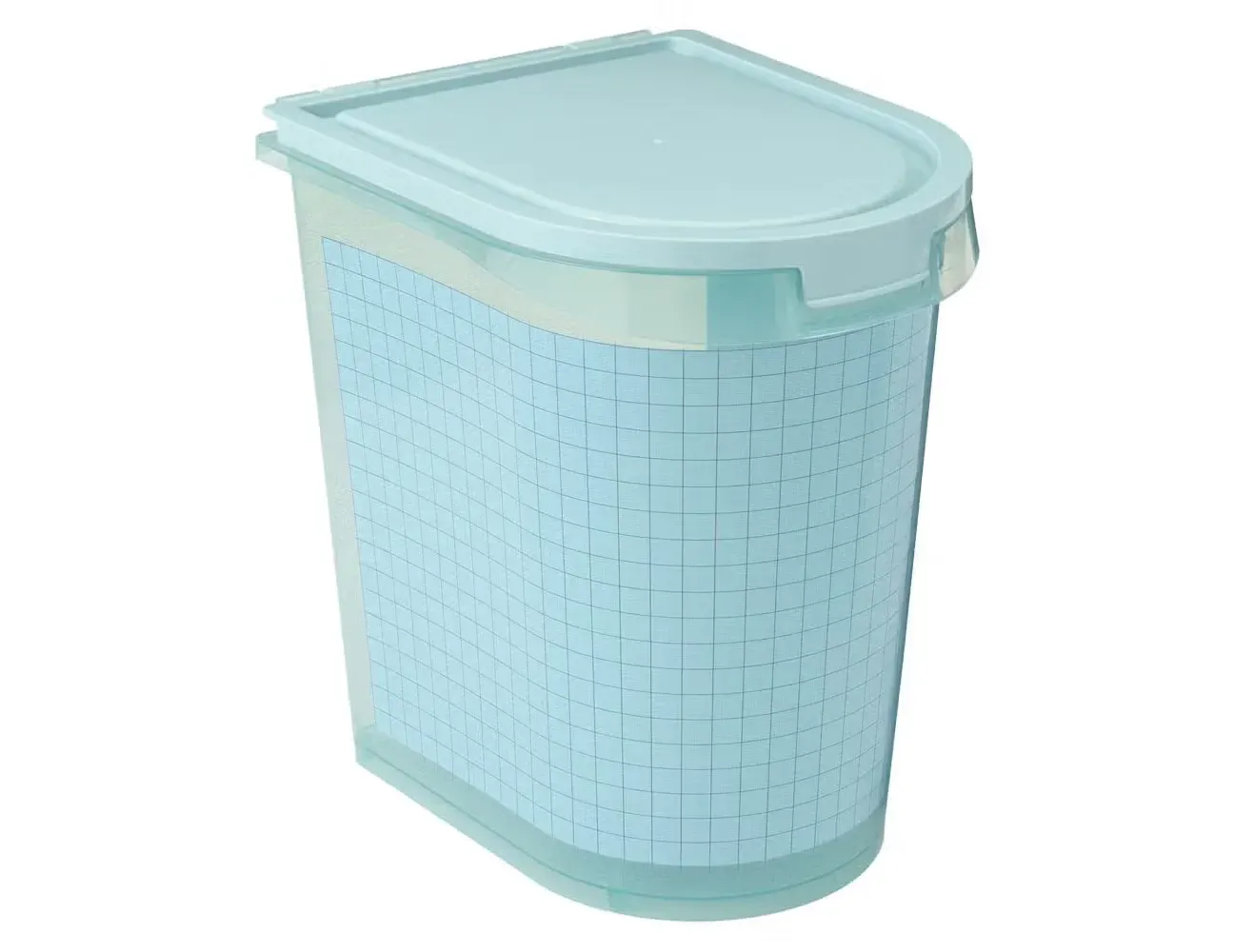 20L Pet Food Container, Blue Checkers