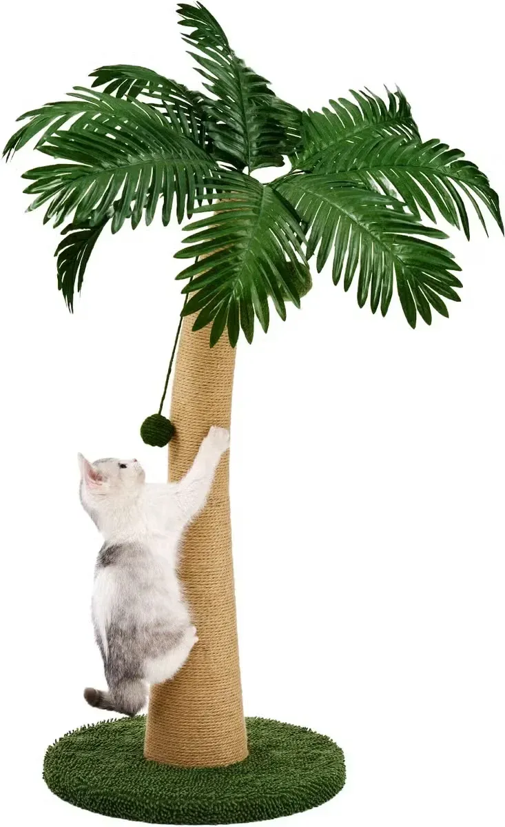 TSCOMON 37.4-inch Sisal Palm Tree Cat Scratching Post
