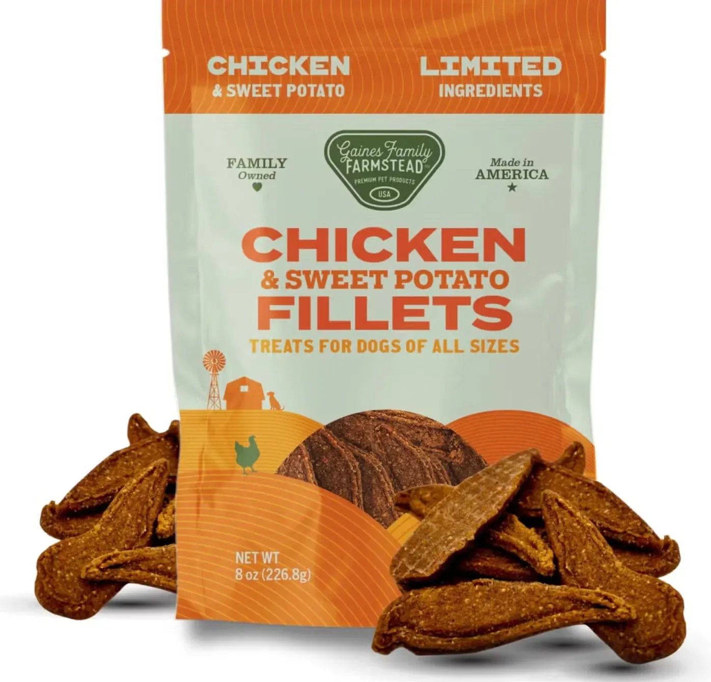 Gaines Family Farmstead Chicken & Sweet Potato Fillets Dog Treats